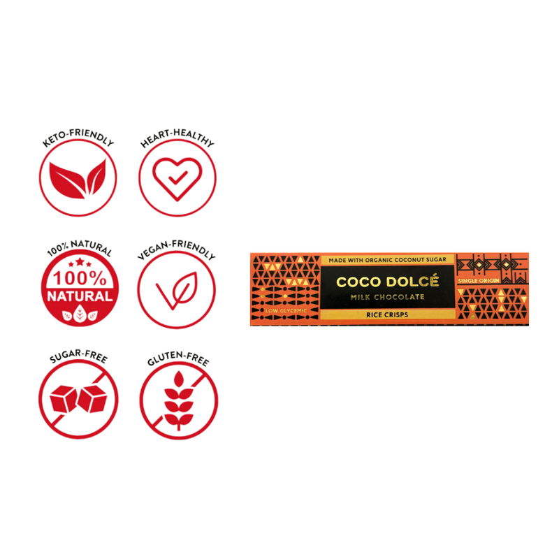 Coco Dolce - Milk Chocolate with Rice Crisps 45g