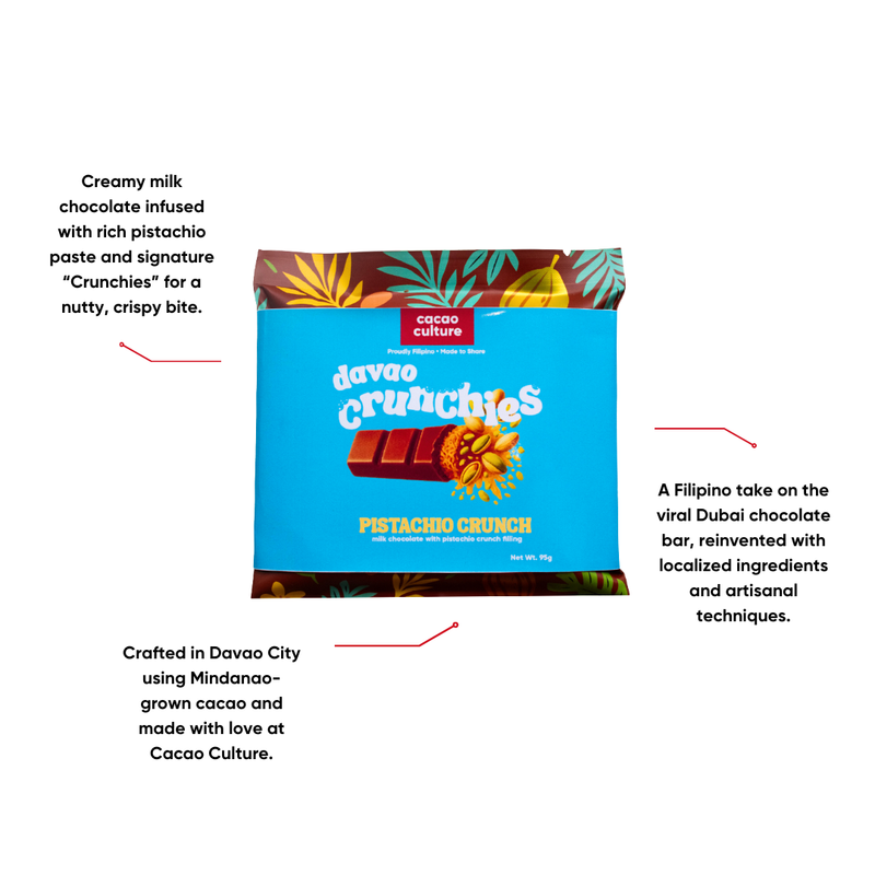 Cacao Culture - Davao Crunchies Pistachio Crunch Milk Chocolate 95g