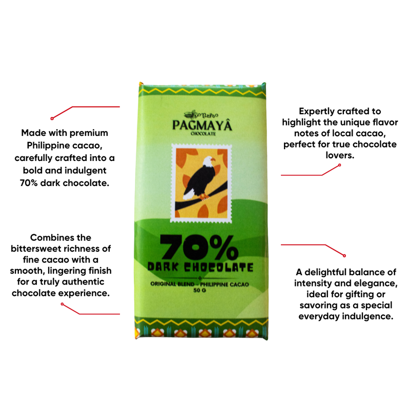 Pagmaya - 70% Dark Chocolate Bar 50g