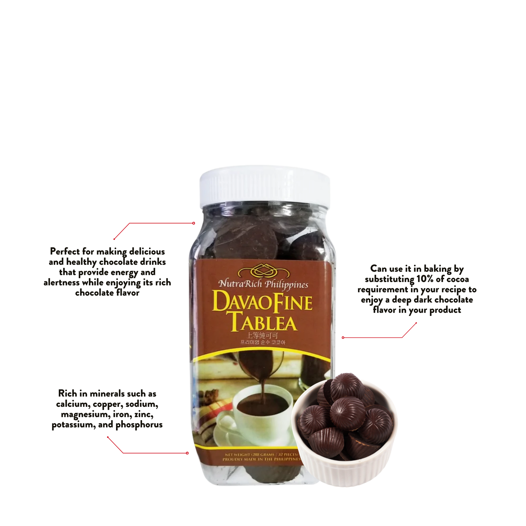 Nutrarich - Davao Fine Tablea 288g – Cacao Culture