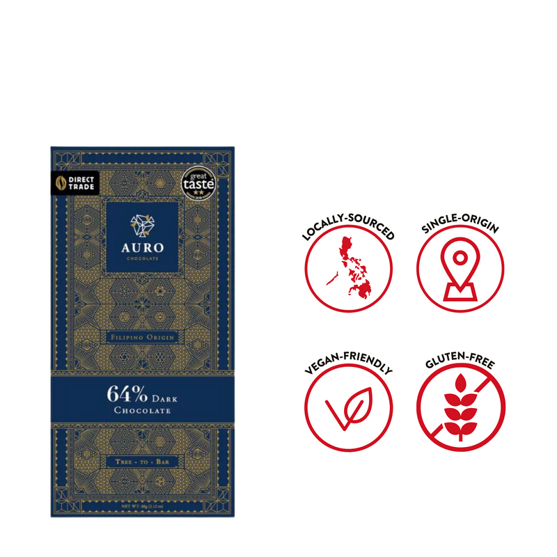 Auro Chocolate - 64% Dark Chocolate Bar 60g