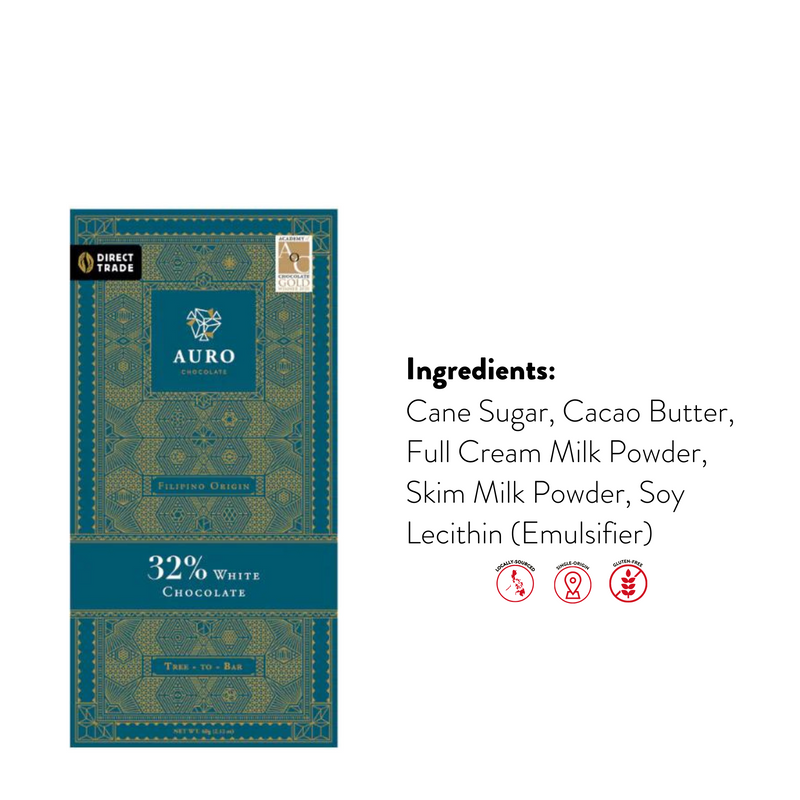 Auro Chocolate - 32% White Chocolate Bar 60g