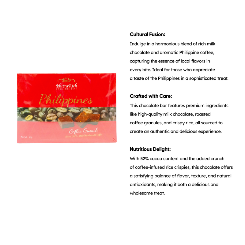 Nutrarich - 52% Milk Chocolate with Coffee Crunch 80g