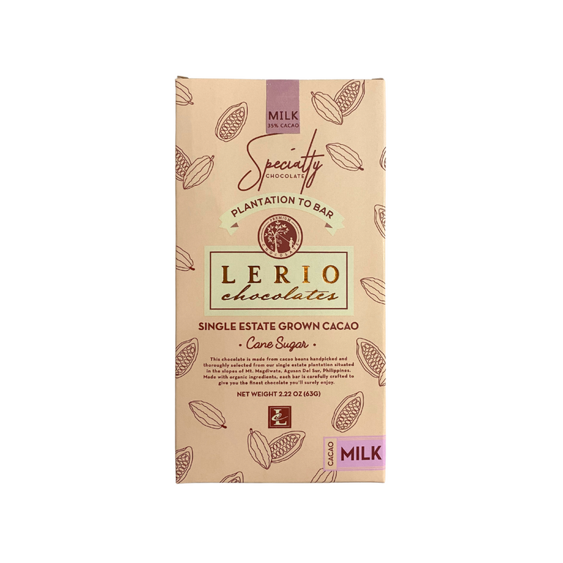 Lerio Chocolate - 35% Milk Chocolate Bar 63g