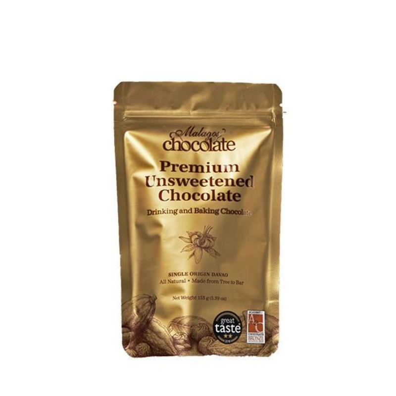 Malagos Chocolate - 100% Premium Unsweetened Chocolate (Tablea) 153g