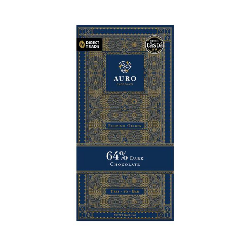 Auro Chocolate - 64% Dark Chocolate Bar 60g