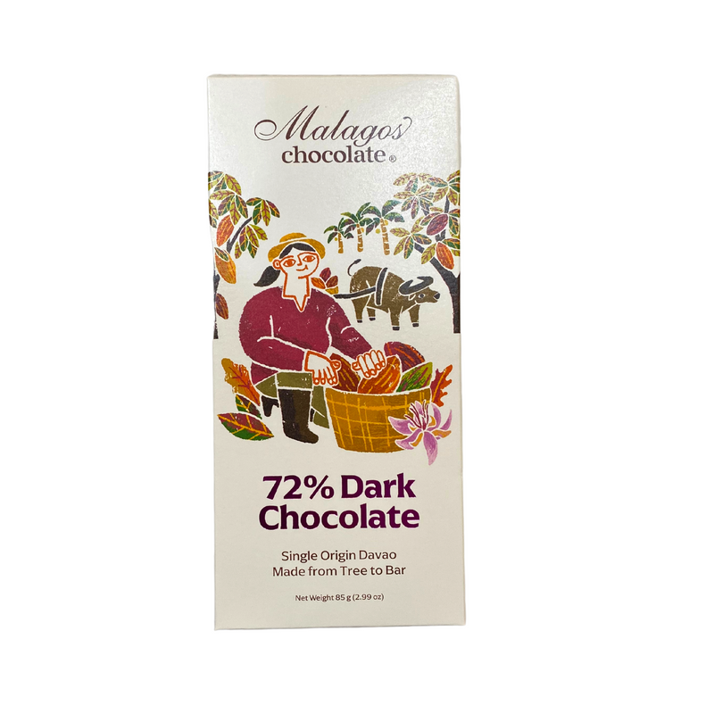 Malagos Chocolate - 72% Dark Chocolate Bar 85g