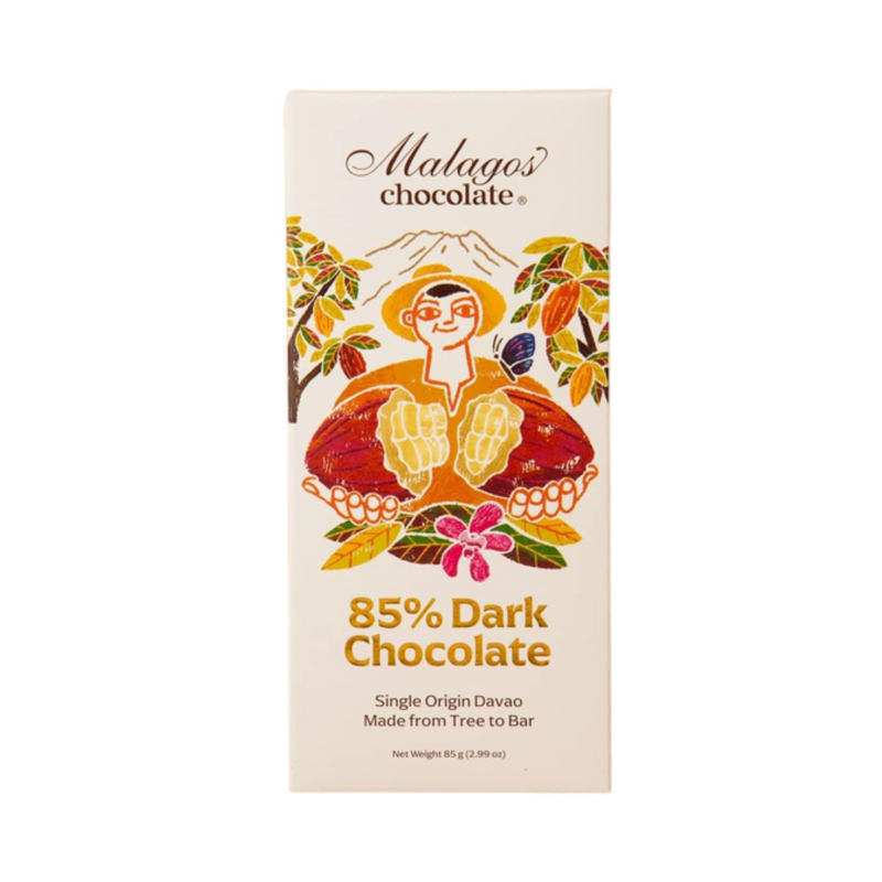 Malagos Chocolate - 85% Dark Chocolate Bar 85g